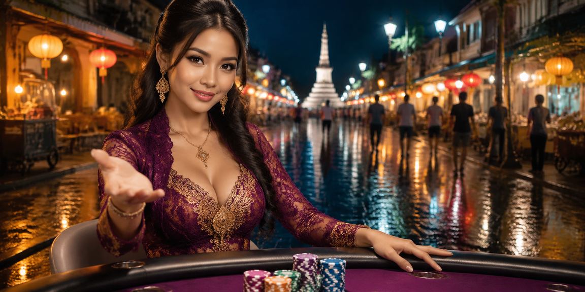 Pengguna menikmati taruhan online di malam hari dengan suasana pasar malam Indonesia