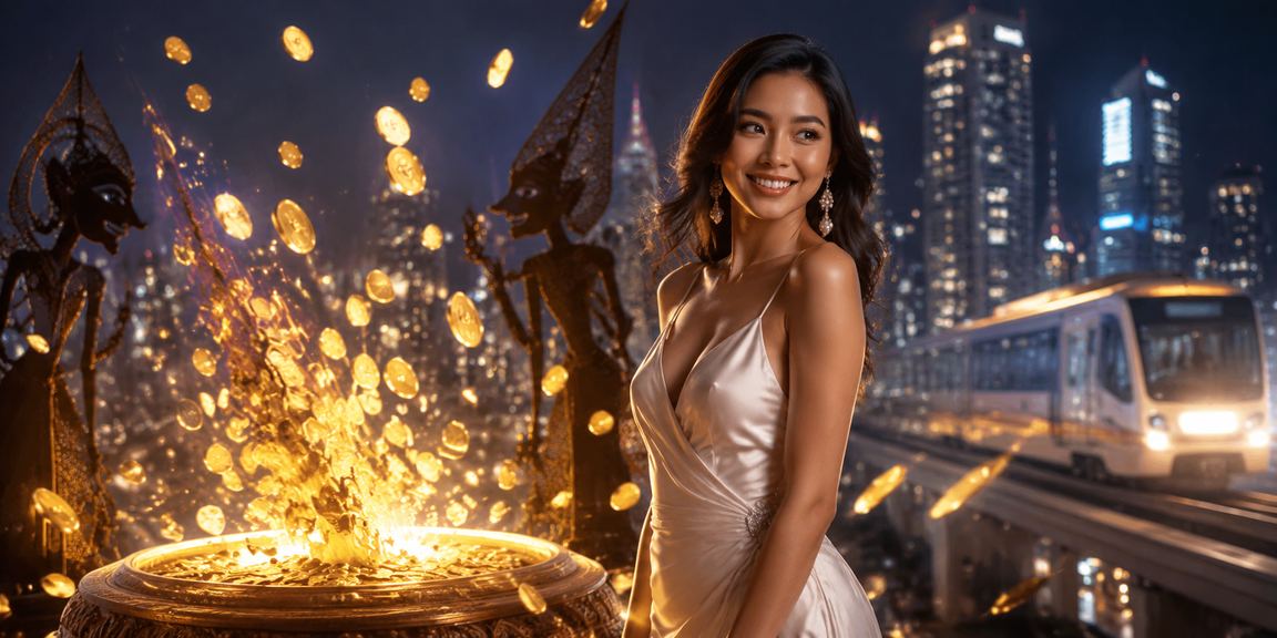 Suasana casino online dengan lampu neon dan nuansa malam eksklusif tania777