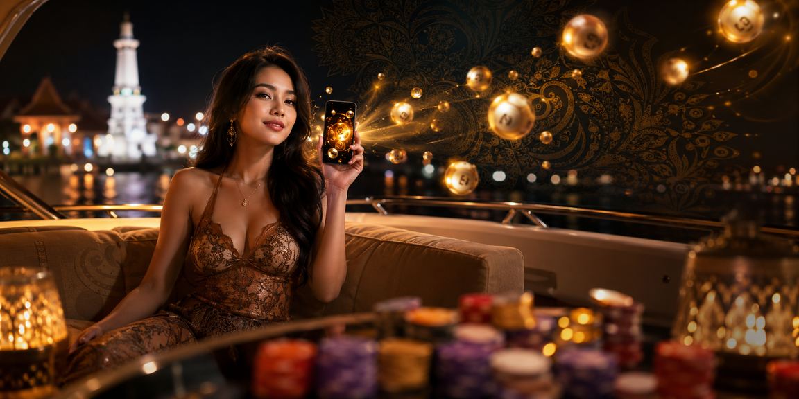 Model Vietnam menggunakan ponsel untuk bermain casino mobile